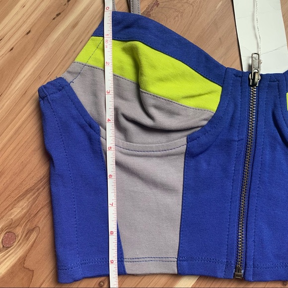 Neon Color Block Crop Tank - Picture 5 of 6